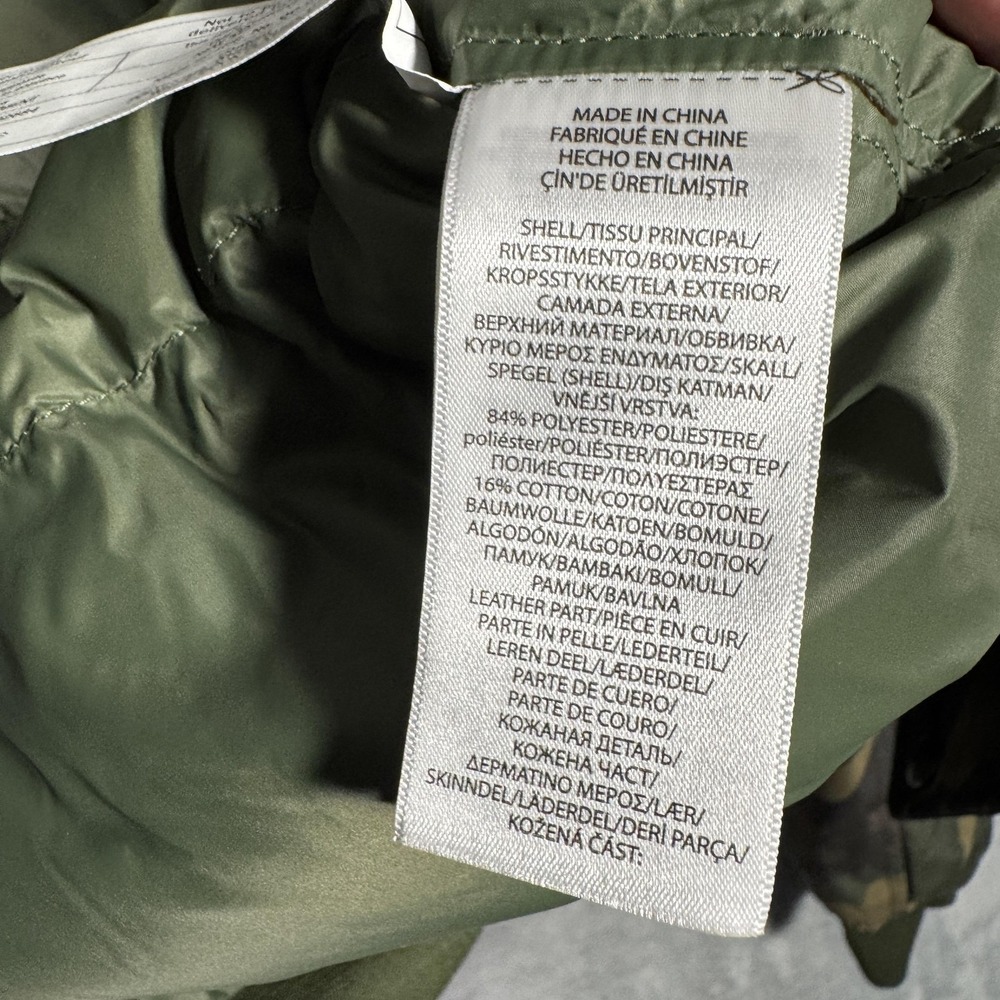 Polo Ralph Lauren Jacket Mens XL Green Camo Down Puffer Fur Trim Coat Bomber - Picture 7 of 16